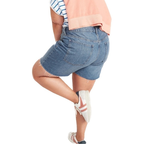 OLD Navy High Waisted Slouchy Cut-Off Jean Shorts (Z25) - Picture 4 of 5